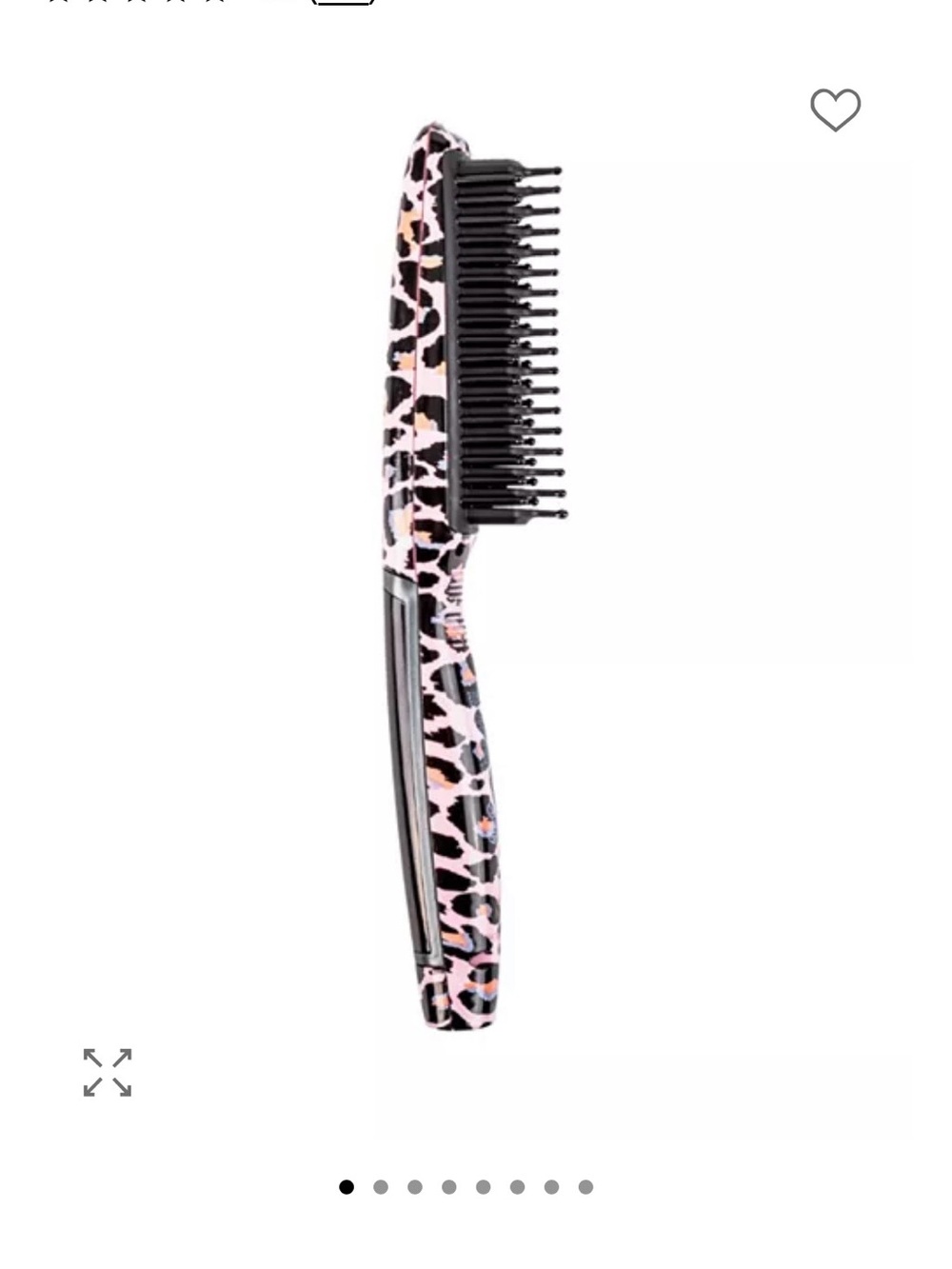 Pink Leopard Detangling Hair Brush with Cushion Grip